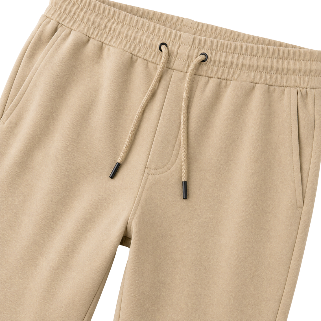 Premium Tapered Jogger Trousers – Sand Beige | Jhouky Jeks