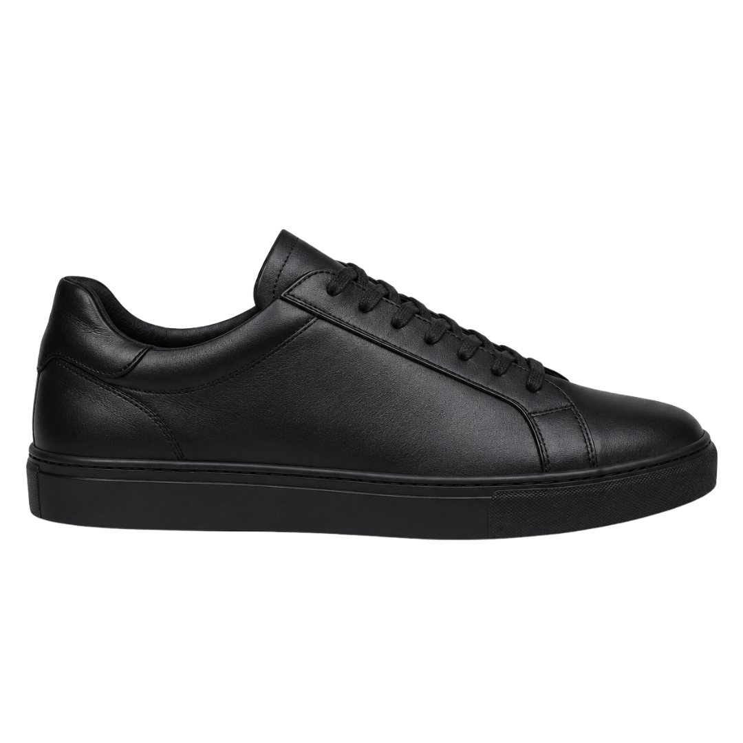 Premium Leather Trainers – Black | Jhouky Jeks
