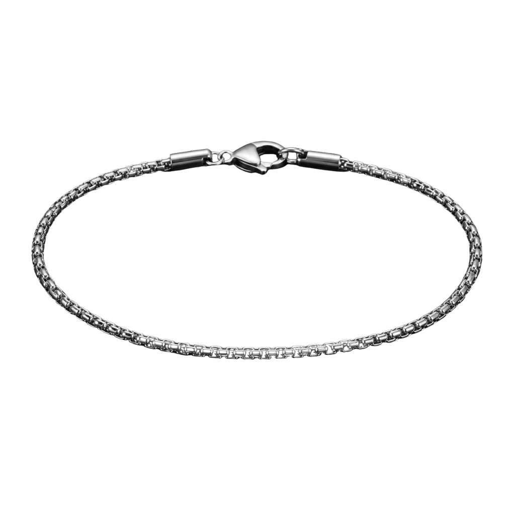 Slim Stainless Steel Chain Bracelet – Silver | Jhouky Jeks
