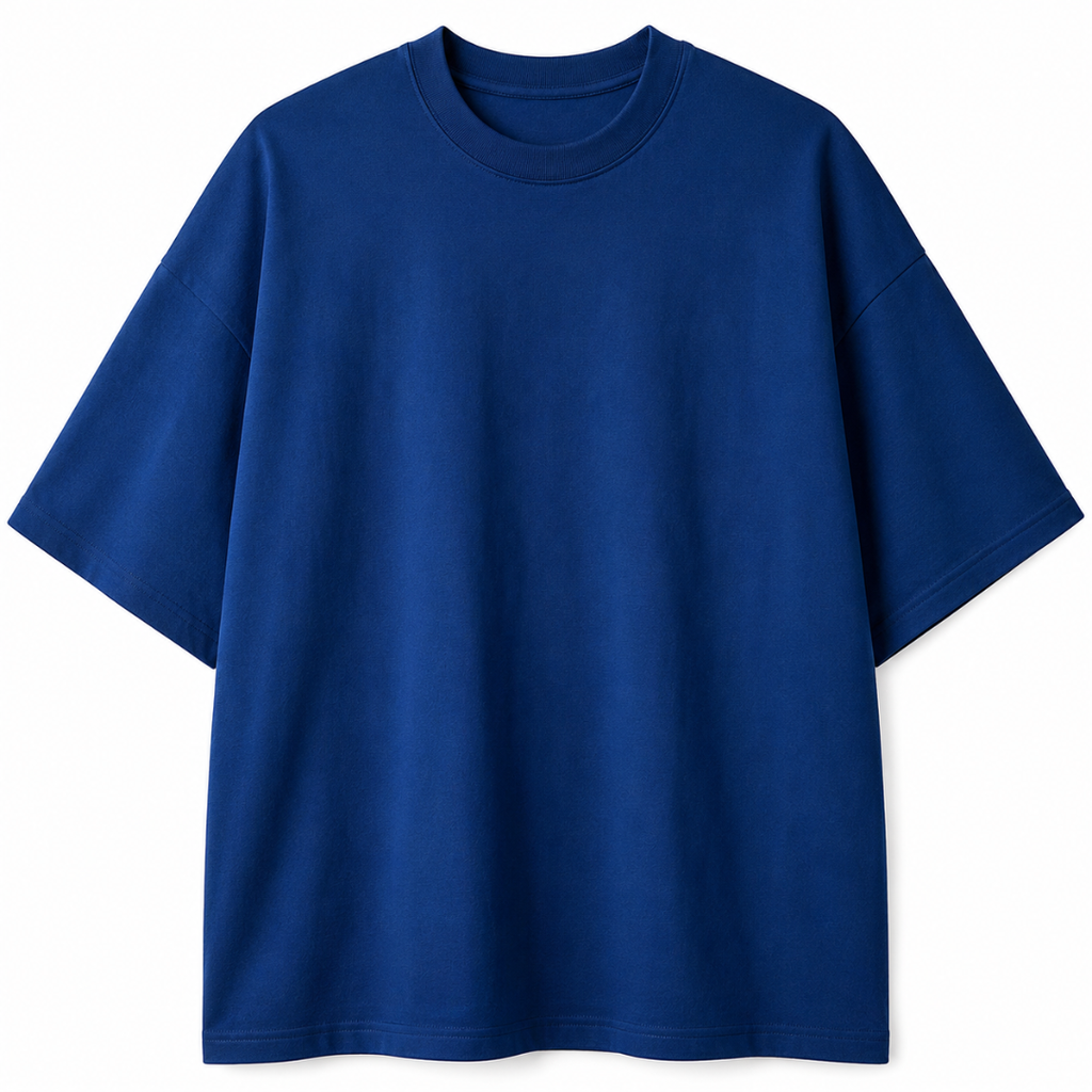 Oversized Premium Cotton T-Shirt – Royal Blue | Jhouky Jeks