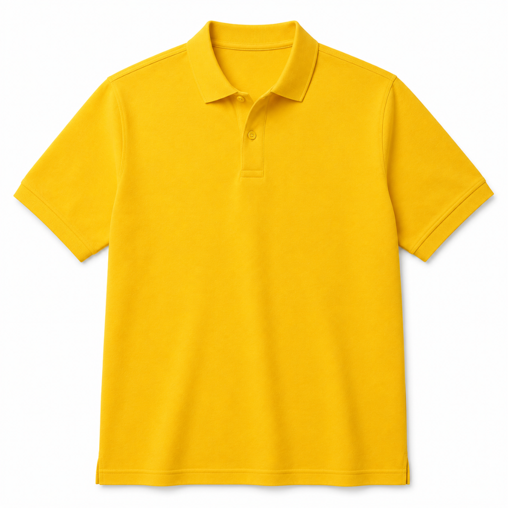 Classic Premium Cotton Polo Shirt – Sun Yellow | Jhouky Jeks