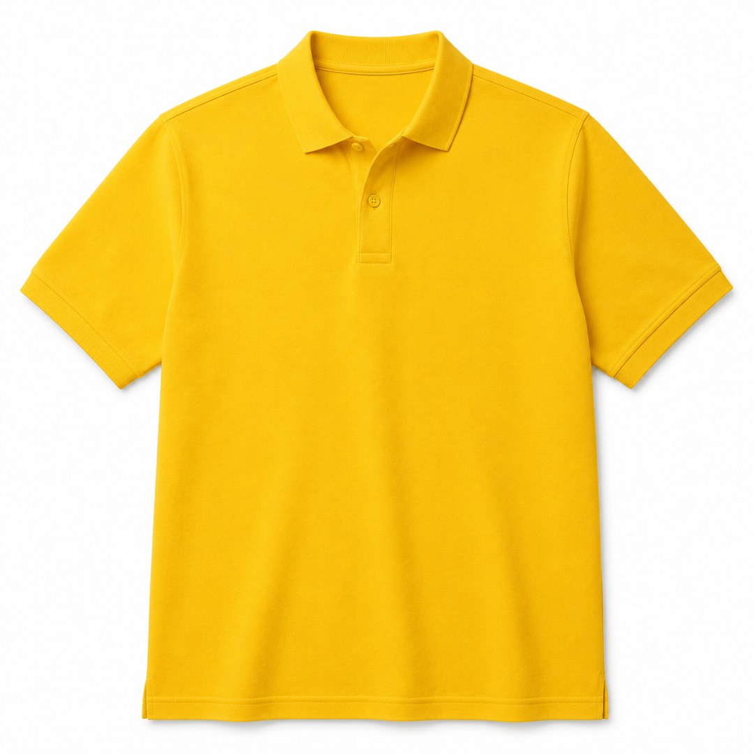 Classic Premium Cotton Polo Shirt – Sun Yellow | Jhouky Jeks