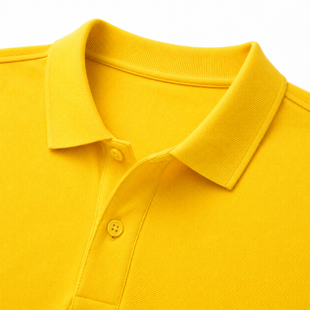 Classic Premium Cotton Polo Shirt – Sun Yellow | Jhouky Jeks