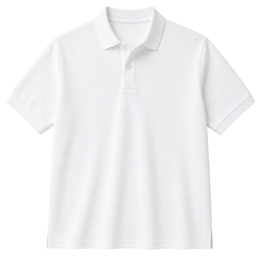 Classic Premium Cotton Polo Shirt – Pure White | Jhouky Jeks
